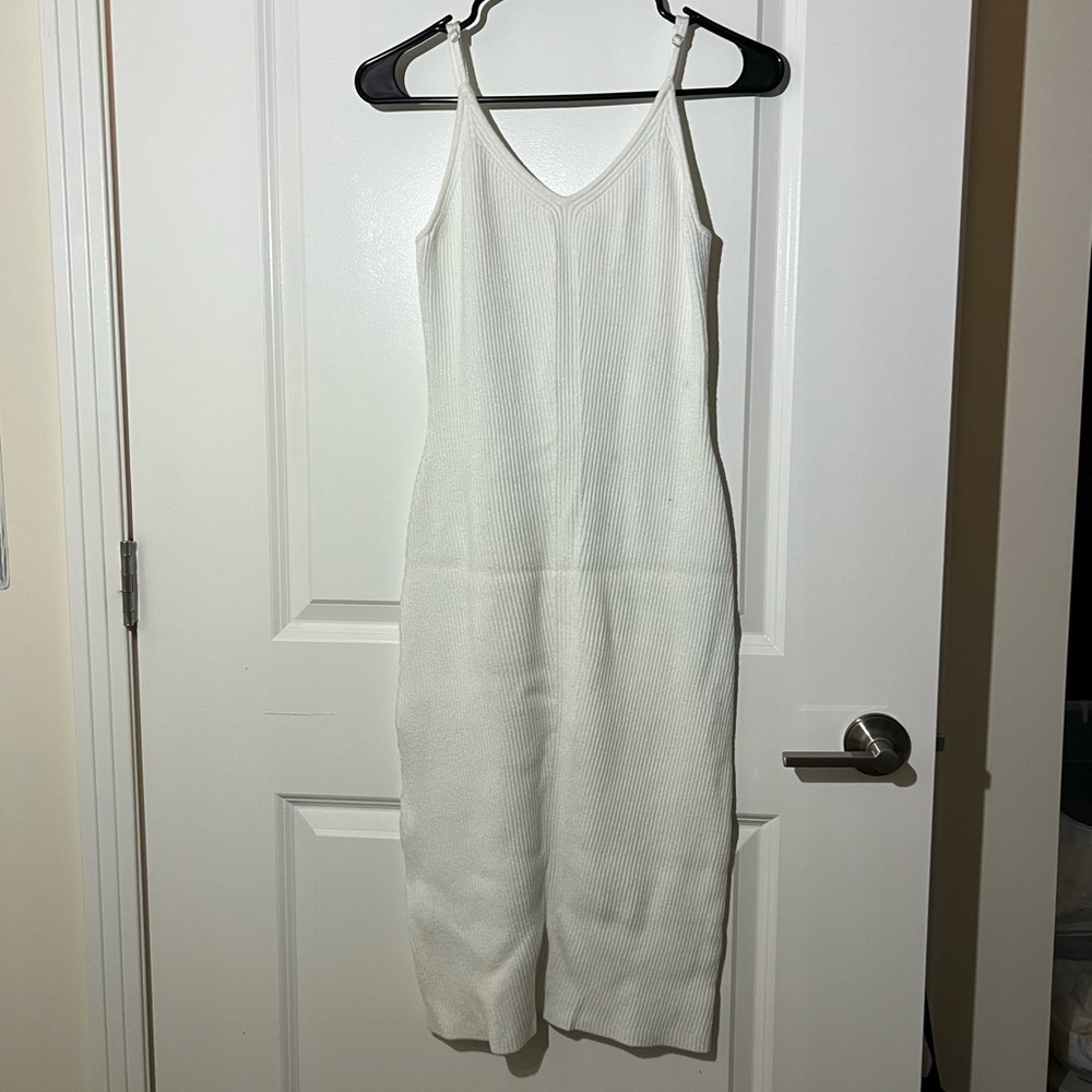 Abercrombie Bodycon cream knit dress